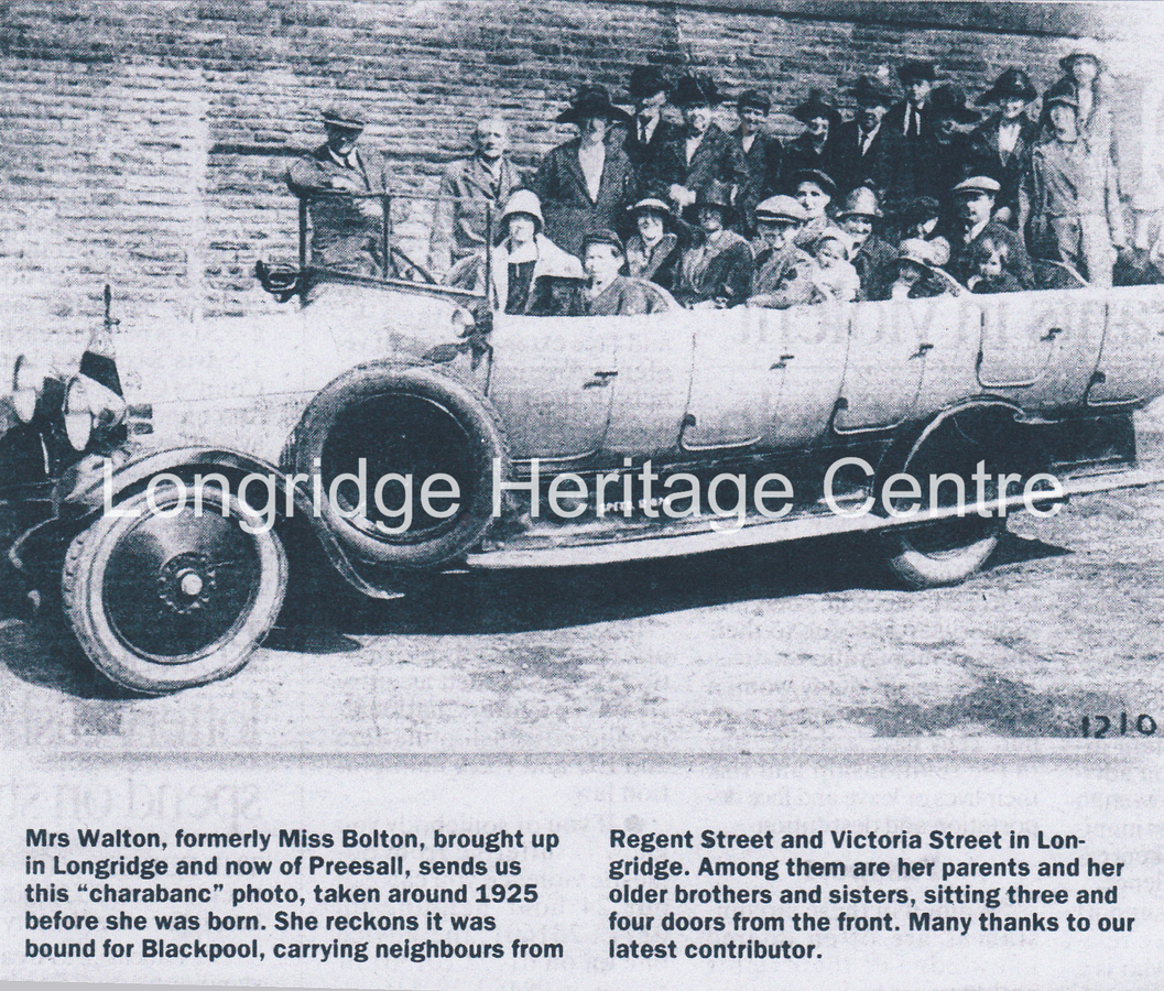534B - Charabanc outing - Victoria and  Regent street outing to Blackpool - 1925